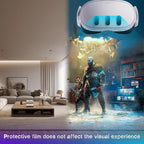 Camera Lens Protector for Oculus Meta Quest 3, Thin 9H Tempered Glass, Alloy Frame, Anti-Scratch, Case Friendly, High Definition, Silver