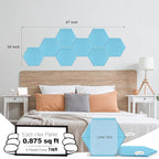 Mollywell Hexagon Acoustic Panels, High Density, Soundproofing, Decorative Noise Reduction Felt Wall Tiles for Ceilings, Home Office & Gaming Room (Hatsune Green), 14x12x0.4 Inch