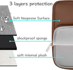 MOSISO Laptop Case 16 inch, 15-15.6 inch Laptop Sleeve Bag Compatible with MacBook Pro 16 inch, HP, Acer, Dell, Lenovo, ASUS Notebook, Neoprene Computer Sleeve Bag with Small Case, Caramel Brown