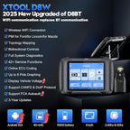 XTOOL D8W OBD2 Scanner Diagnostic Tool Wireless Bidirectional Scan Tool with Topology, ECU Coding, 42 Reset, Active Tests, Crankshaft Relearn, All System PMI, CANFD/DoIP FCA, 3-Yr Update