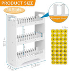 Cell Phone Holder Classroom Cell Phone Storage 3-Tier Multiple Cell Phone Stand Rack with 1-36 Number Stickers PVC Board Mobile Phone Holder Desktop Organizer for Classroom Office