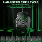SOLAKAKA SM809 Wired MMO Gaming Mouse, with 9 Side Buttons RGB Mouse, 24000 DPI High-Precision Optical Sensor, Ergonomic Mice, 16 Programmable Macro Shortcuts/Remapping PC Gaming Mouse for FPS Games