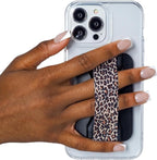 LoveHandle PRO MagSafe Compatible Magnetic Phone Grip w/Kickstand - Mount, Strap and Stand for Smartphone and Tablet - MagSafe Ring Included - Fits All Devices - Leopard