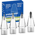 Replacement Tips for Apple Pencil, Upgraded Mix iPencil Tip for iPad Pro/USB-C / 1st Gen / 2nd Generation, Needle Pencil Tips with Case - Clear 4 Pack