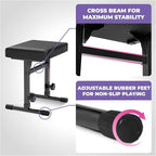 Liquid Stands Portable Heavy Duty Digital Piano Stand & Bench Set - Adjustable Keyboard Music Stand & Seat for 54-88 Key Electric Pianos (Purple)