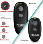 PHOLSY Wireless Shutter Release Remote Control for Sony a1, a9, 9M2, a7M4, a7M3, a7RM2, a7RM3, a7RM4, a3500, a6600, a6500, a6400, a6100, RX100M4, RX100M6, RX100M7, RX10M4, HX99, a68, a77, a350