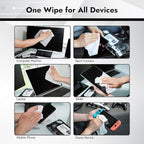 Air Jungles Electronic Screen Cleaning Wipes 70 Count (Pack of 3), Large 8"x10" Cleaner Wipes for Phones, Laptops, Monitors, TVs, Tablets, Glasses, Keyboards, Computer,Quick Dry