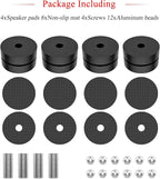 Audiocrast 4X HiFi Speaker Spikes 40×23mm Speaker Stand Feet Pads HiFi Shock Absorber Feet Aluminum Isolation Feet for Audio Speaker Subwoofer CD DVD Amplifier Turntable DAC