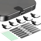 6 Pack USB C Dust Plug, Anti-Lost USB C Plug Cover USB C Charging Port Protector Cover with Speaker Dust Cover Compatible with iPhone, 16, 15 (Pro, Plus, Pro Max) iPhone 17