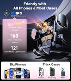TORRAS Pink Phone Holders for Your Car【True Military-Grade & Strongest Suction】, Universal Car Phone Holder Mount Truck Cradle Stand for Dashboard Windshield Vent, Pink Car Accessories