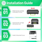 58D1000 Toner Cartridge with Chip Black Replacement for Lexmark 58D1000 58D1H00 Compatible with Lexmark MS725 MS821 MS822 MS823 MS824 MS825 MS826 MX721 MX722 MX725 MX822 MX824 MX826 Laser Printer Ink
