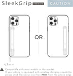 SleekGrip Premium: Swappable Phone Stand & Phone Grip - Ultra Thin Convertible Grip Holder Fits Most iPhone and Android Cases, Phone Strap Compatible with Wireless Chargers and Car Mounts