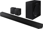SAMSUNG Q990D 11.1.4ch Soundbar w/Wireless Dolby Atmos Audio, Rear Speaker Included, Q-Symphony, SpaceFit Sound Pro, Adaptive Sound, Game Mode Pro with Alexa Built-in, HW-Q990D/ZA