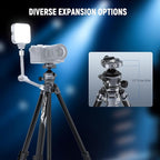 NEEWER LITETRIP LT07 61" Aluminum Travel Tripod Stand for Camera with Pan Tilt Low Profile Ball Head, Arca QR Plate Compatible with Peak Design Tripod Plate V3, Dual Center Axis, Max Load 22lb