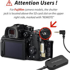 RS-60E3/RR100 for Canon/Fuji Remote Camera Cable Small Shutter Release Control 11.8inches Cable Remote Wired Button R100 R6 R8 R10 80D XT2/3/4/5 XH2S GFX100/S GFX50/S/II (RC301-2.5/E3 11.8in)
