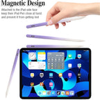 Acitve Stylus Pens for Touch Screens, iPad Pencil with 4 POM Tips Magnetic Stylus Pen for iPad/Pro/Air/Mini/iPhone/Samsung/Huawei/Lenovo/iOS/Android and Other Smartphone Devices - Purple