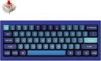 Keychron Q4 Wired Custom Mechanical Keyboard, 60% Layout QMK/VIA Programmable Macro with Hot-swappable Gateron G Pro Red Switch Double Gasket Compatible with Mac Windows Linux (Navy Blue)
