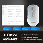 M4 Wireless Smart Ai Mouse For Pc Laptops,One-Touch Voice Input, Ai Assistant, Meeting Recording, Screenshot Translation, And Multi-Language Compatibility, Is A High-Performance Office Device.