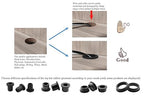 2 pcs 2-1/2" Drill Hole，2-1/16" ID Black Silicone Top hat Rubber Grommets for Wiring，Automotive，Firewall，Hole Plug，Desk，Screw，Water and Gas Pipe，Drain，House Siding，Cable Bushing，Glass，Wire Plug