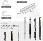 ELETIUO Pencil Holder For Most Pens,Pencils,Self-Adhesive Stick To Notebooks,Diary,Desks,Whiteboards Or Any Surface,Silicone Pen Holder For Home,Office And Desk Organization,White