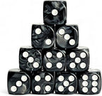 Luck Lab 10 Piece D6 Dice Pack - Acrylic Dice for RPG MTG DND Dice Table Games and Board Games (Black Pearl)