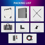 GVM 100W RGB Flexible Led Video Light, 2000K~10000K, Flexible Folding LED Panel Light, 16 Lighting FX with Soft Box, APP Control GVM Lighting for Photography
