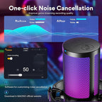 MAONO USB Gaming Microphone for PC, Noise Cancellation Condenser Mic with RGB Lights, Mute, Gain for Streaming, Recording, Podcast, Chat, Twitch, YouTube, Discord, Computer, PS5, PS4, GamerWave