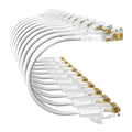 Cat6a Patch Cables 5ft (10 Pack) Slim, Cat6 Ethernet Patch Cable Pure Copper, Flexible Cat 6 Patch Cable 550MHZ 10G, Space-Saving Cat 6A Network Cables for Patch Panel, White