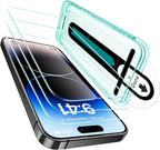 ESR 3 Pack for iPhone 14 Pro Max Screen Protector, [9H Hardness] [Military Grade Shatterproof] Tempered Glass Film with Flawless Fit Tray