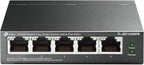 TP-Link TL-SG105MPE | Easy Smart Managed | 4 PoE+ Ports @120W, w/ 1 Uplink Gigabit Port | QoS, Vlan, IGMP & LAG | Fanless | PoE Auto Recovery | 3 Year Protection