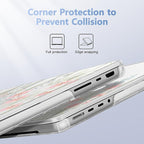 for MacBook Pro 16 inch Case 2021 2022 2023 2024 Release A3186 A3403 M4 A2991 M3 A2780 M2 A2485 M1 Pro/Max, Hard Shell Case with Screen Protector & Keyboard Cover, Floral C322