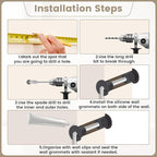 Starlink Cable Grommet Routing Kit for 3/4 inch Wall Hole, 4PCS Wall Grommets Accessories Including 3/4" Spade Drill Bit, Drill bit, and 40 Wall Wire Clips