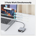 Acer SD Card Reader USB C, 3 in 1 Memory Card Reader with Dual Slots & USB 3.0, Micro SD Card Adapter for iPhone 16/15 Compatible with Camera, Android, MacBook Pro/Air, Laptop