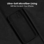 FireNova Designed for iPhone 13 Case, Silicone Upgraded [Camera Protection] Phone Case with [2 Screen Protectors], Soft Anti-Scratch Microfiber Lining Inside, 6.1 inch, Black