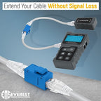 Everest Cat6 RJ45 Keystone Coupler (12-Pack) in Blue - RJ45 Coupler - Cat 6 Couplers - Female to Female Cat6 Keystone Jacks - Ethernet Couplers - Ethernet Cable Extender