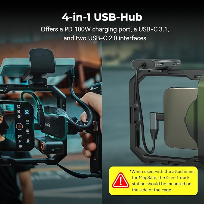 SmallRig x Brandon Li All-in-One Mobile Video Kit, Quick Release Universal Phone Video Rig Kit for iPhone for Samsung for Pixel, with Wireless Rotatable Handles for M.2 SSD w 67mm VND Filter - 4596