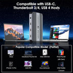 Thunderbolt 4 Hub, WAVLINK USB C Hub with Single 8K/ Dual 4K Display, 100w PD in, USB-A 3.2 Gen 2, for MacBook Pro/Air M1 M2 M3, Thunderbolt 4/3 Laptop