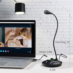 JOUNIVO USB Computer Microphone JV605 PRO with Mute Button & Volume Knob Compatible with PC Laptop Desktop Mac PS4, Play & Plug Gooseneck Mic Recording for Gaming, Streaming, YouTube, Vocal