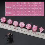CiaraQ Polyhedral Dice Set, 6 Colors with 6 Decorative Pouches, 7 Pieces per Set, Fantasy RPG Gaming Dice/DND Dice/Role Playing Dice, Christmas Themed