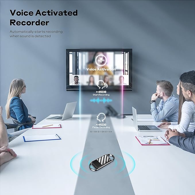 136GB Digital Voice Recorder - Xelarvex Voice Activated Recorder AI-Intelligent Noise Reduction, 4800 Hours Recording Device, Audio Recorder for Lectures/Meetings/Interviews