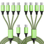 USB C Splitter Multi Charging Cable for Multiple Devices, Fast Charging 4 in 1 Charging Cord, 2Pack 5 FT USB C Phone Charger Cable with 4 Type-C Ports for iPhone 16 15 Pro Samsung S24 S23