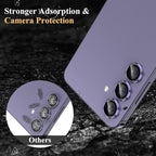 YWXTW Camera Lens Protector for Samsung Galaxy S24 Plus Accessories, 9H Tempered Glass Metal Individual Ring Camera Cover Screen Protector for S24 Plus, Case Friendly, Anti Scratch (Cobalt Violet)