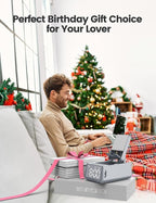 Birthday Gifts for Men Women-Bluetooth Speaker with HD Sound, Stocking Stuffers White Elephant Gifts for Adults, Kitchen Gadgets for Anniversary Idea Gift for Dad Mom Husband Wife(Grey)