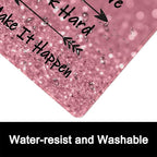 ITNRSIIET Mouse Pad with Stitched Edge Premium Textured Smooth Precise Operation Waterproof Washable Non-Slip Rubber Base Desktop Protection Mat, 10.2×8.3×0.12 inches, Pretty Inspirational Quotes