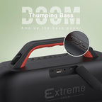 DOSS Extreme Boom Bluetooth Outdoor Speaker with 60W Mighty Sound, Deep Bass, 30H Playtime, USB-C, Bluetooth 5.3, IPX6 Waterproof with Portable Strap for Camping, Beach, Garage-Orange