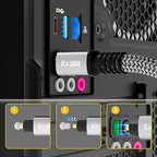 Optical Audio Cable 12 FT, Digital Audio Cable, Toslink Fiber Optic Cord, [Nylon Braided, Slim Aluminum Shell, Gold Plated Connector], for Home Theater, Sound Bar, PS4, Xbox, TV and More