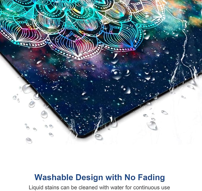 Redragon Galaxy Mandala Gaming Mouse Mat, Square Waterproof Rubber Base Mouse Pad for Office, Home, Laptop & Travel, 9.5"x7.9"x0.12"
