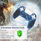 SIKEMAY Anti-Slip PS5 Controller Skin, Soft Thicken Non-Slip Studded Silicone Gel Grip Protective Cover Case for PlayStation 5 Controller Grip, 2 Pack with 8 x Thumb Grip Caps