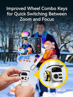 Gimbal Stabilizer for iPhone w/RGB Magnetic Fill Light, Foldable Gimbal w/7.8' Extension Rod & OLED Display for Vlogging & Filmmaking, Compatible with iPhone 16/15 Pro Max-Smart X2 Kit White