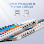 for MacBook Pro 16 inch Case 2021 2022 2023 2024 Release A3186 A3403 M4 A2991 M3 A2780 M2 A2485 M1 Pro/Max, Hard Shell Case with Screen Protector & Keyboard Cover, Ornament
